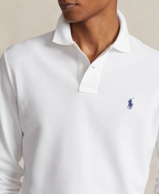 Men's Classic Fit Long Sleeve Mesh Polo