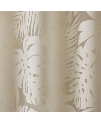 Leilani Palm Leaf Burnout Window Sheer Curtain