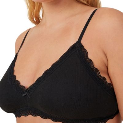 Women's Cotton Lace Triangle Padded Bralette