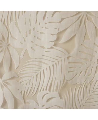 Leilani Palm Leaf Burnout Window Sheer Curtain