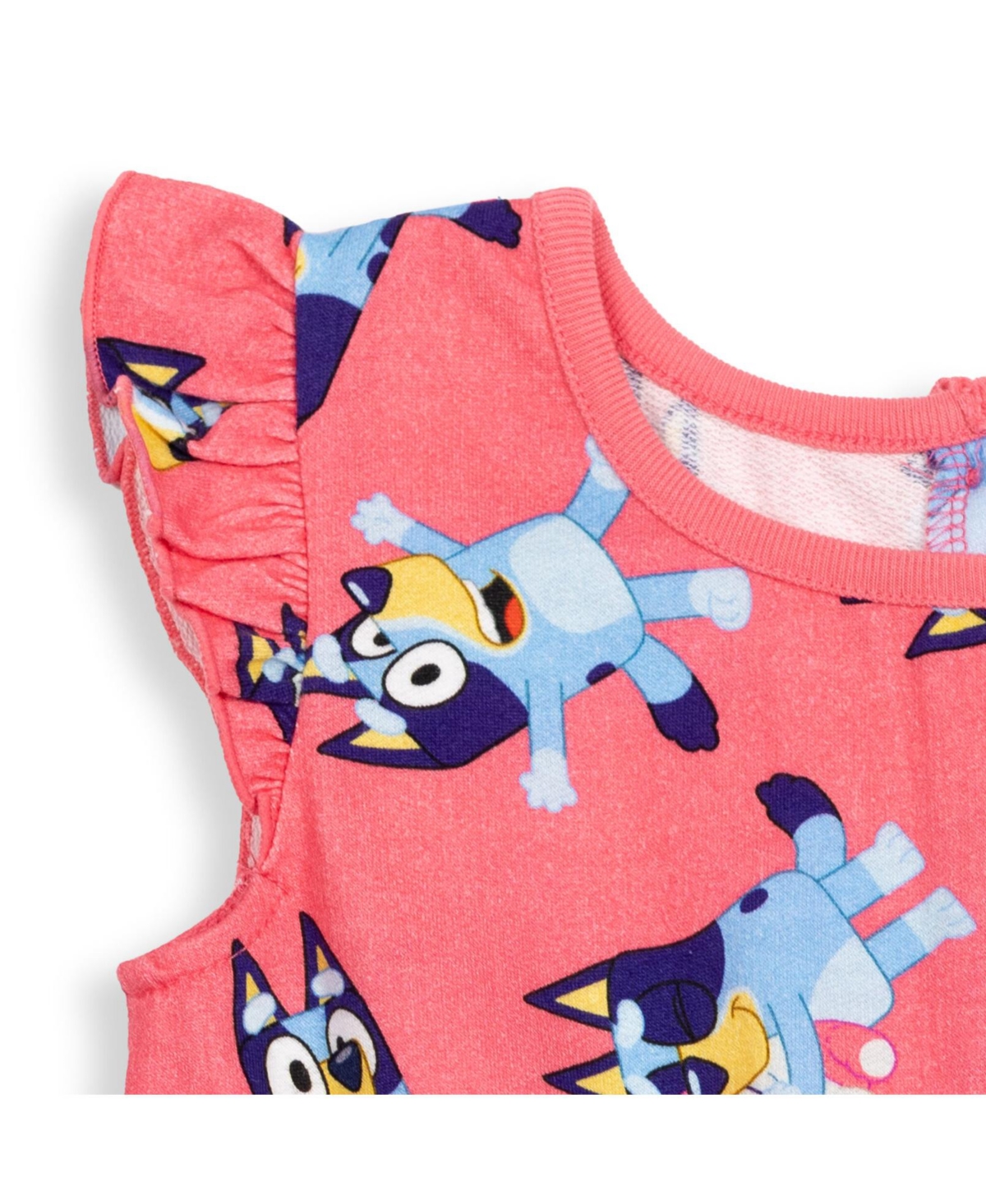 Bluey Toddler Girls French Terry Sleeveless Romper to