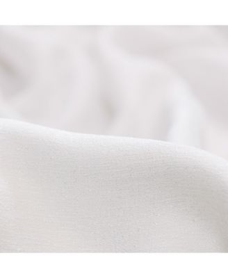 Premium 2-Panel Faux Belgian Flax Textured Semi Sheer Curtains - for Windows Living Room Bedroom Patio - Partial Sheer Drapes for Privacy & Home Decor 52 x 63 Inches Long - Maroon