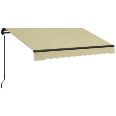 10' x 8' Patio Retractable Awning Sunshade Shelter,