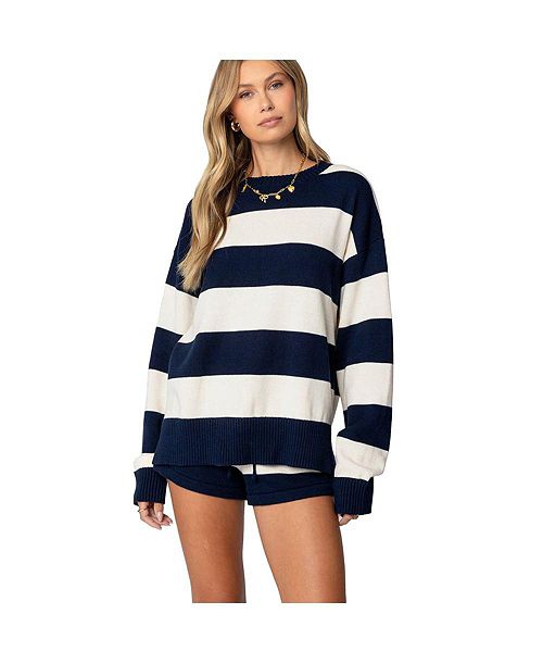 alfani Edikted Women's Riley Oversized Knit Sweater Women's Fashion Shoes & Accessories