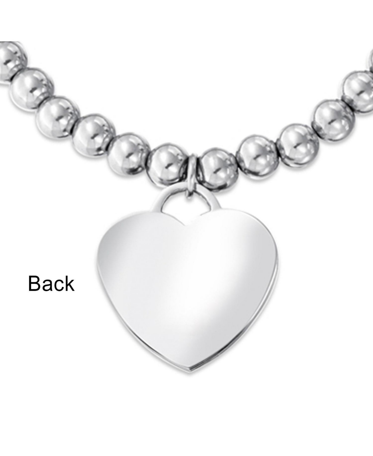 Bling Jewelry Blank Medical Alert Id Stretch Bracelet Heart Pink Cancer Ribbon Tag