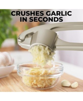 Large Premium Garlic Press Set - Bigger Bowl for Bigger Garlic