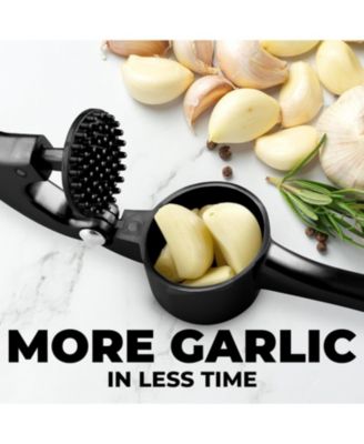 Large Premium Garlic Press Set - Bigger Bowl for Bigger Garlic