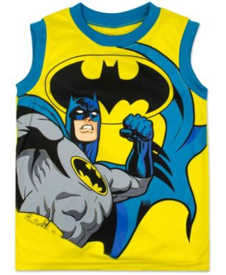 Little Boys Justice League Batman Graphic T-Shirt Sleeveless and Shorts 3 Piece Outfit Set to