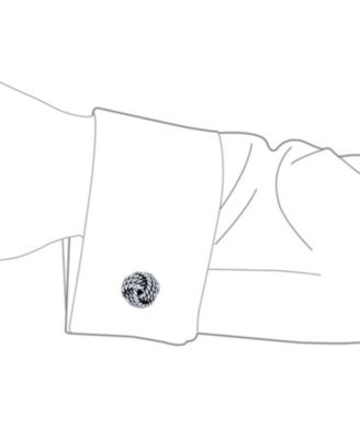Twist Love Knot Woven Braided Cable Ball Shirt Cufflinks Executive Groom Gift .925 Sterling Silver Hinge Bullet Back