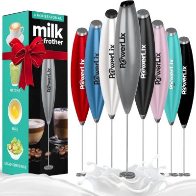 Milk Frother Battery Operated Foam Maker For Coffee With Stainless Steel Stand
