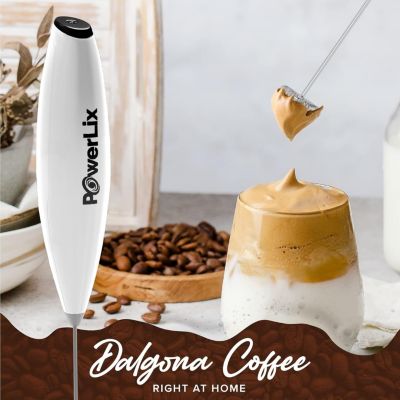 Milk Frother Battery Operated Foam Maker For Coffee With Stainless Steel Stand