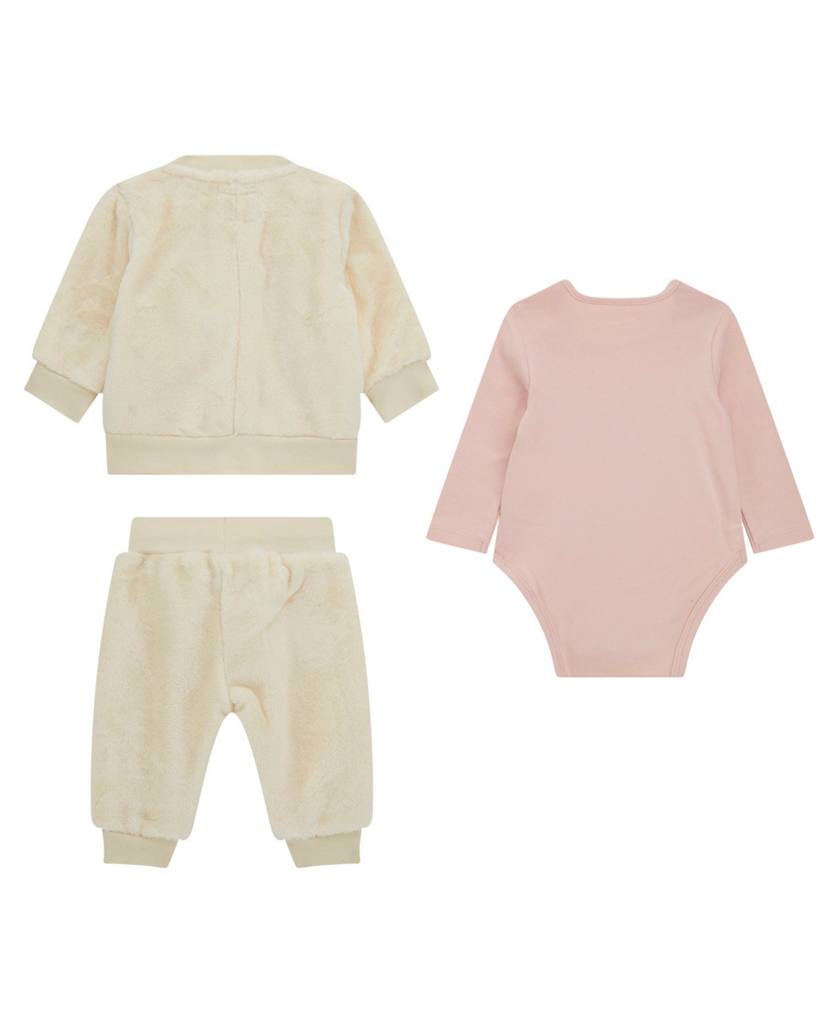 GUESS BABY GIRL ACTIVE ZIP-UP SWEATSHIRT AND PANT, 3-PIECE SET 