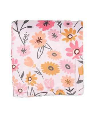 Little Garden Soft Luxurious Pink Floral Warm Fleece Baby Blanket