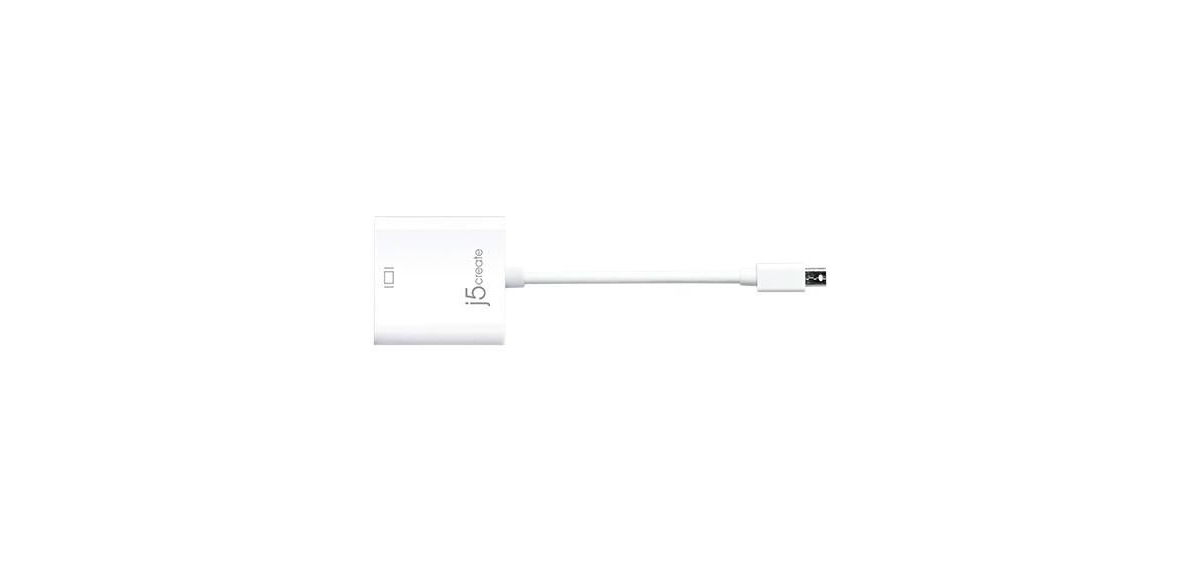 j5create JDA112 Mini DisplayPort to Vga Adapter - pure,  pristine white hue