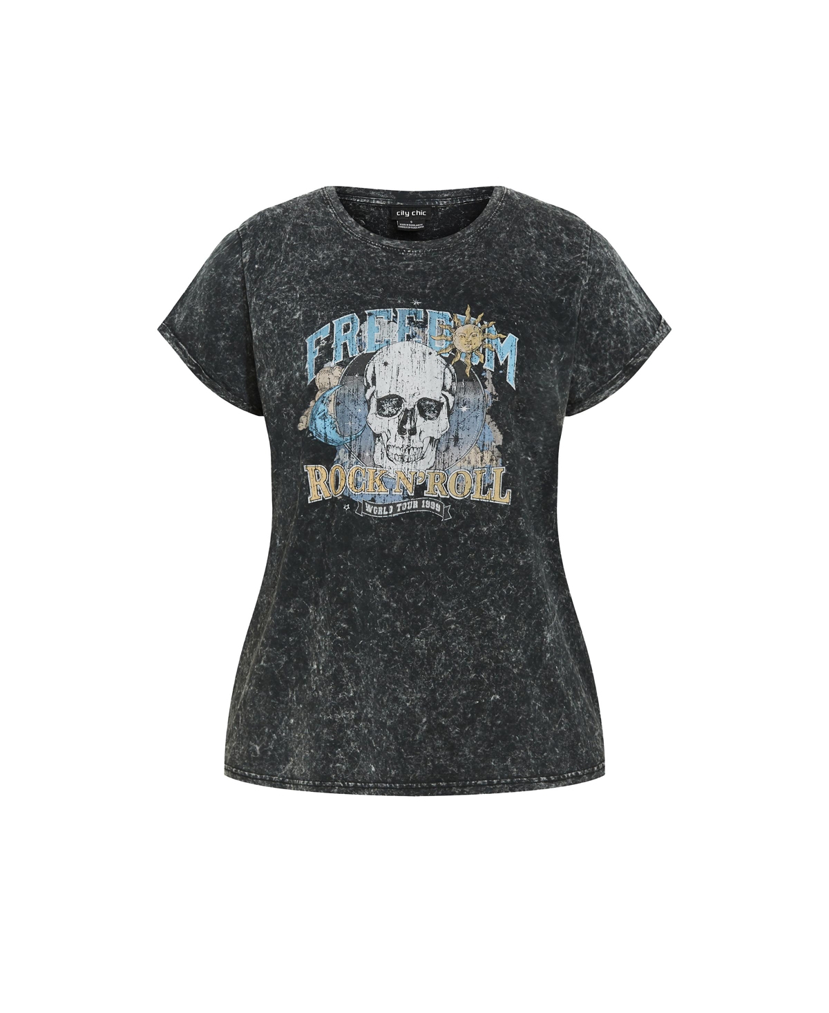 City Chic Plus Size Cuffed Sleeve Tee