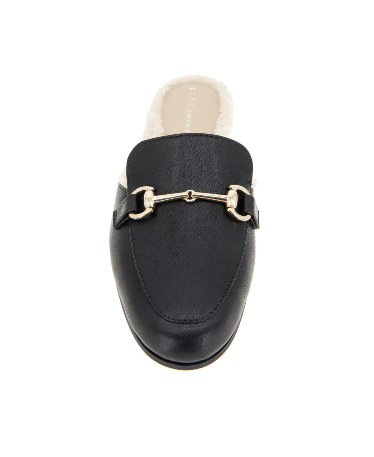 BCBGeneration Women's Zorie Tailored Faux-Fur Slip-On Mules -Faux Shearling