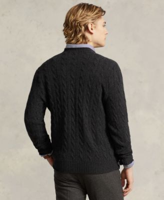 Men's Wool-Cashmere Cable-Knit Sweater