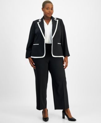 Le Suit - Plus Size Framed Jacket & Pant Suit