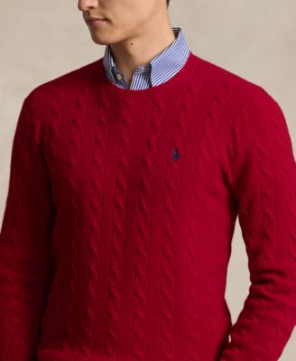 Men's Wool-Cashmere Cable-Knit Sweater