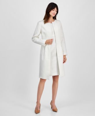 Le Suit - Women's Jewel-Neck Topper & Empire-Seam Midi Dress