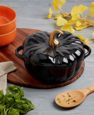Iron Works Enameled Cast Iron 2-Qt. Pumpkin Dutch Oven