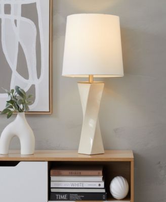 27" Ceramic Grandview Gallery Curvo Square Table Lamp