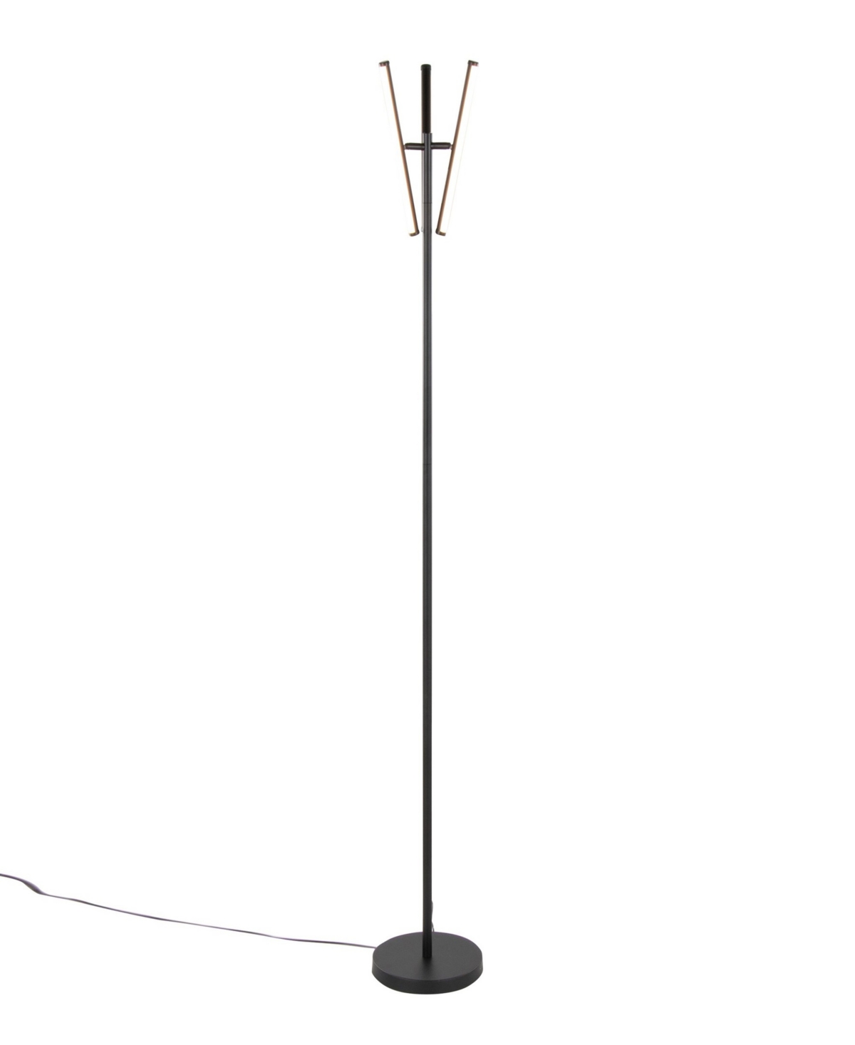 Lumisource 65" Metal Icicle Swivel Floor Lamp In Black