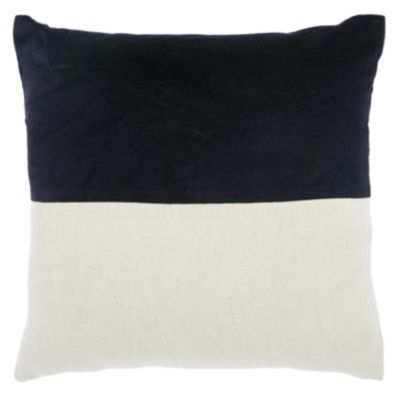 Layla Velvet Linen Zipper Throw Pillow Covers, 20"x 20", Set of 2