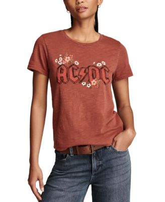 Lucky Brand - Women's ACDC Women's High-Voltage Floral Classic Crewneck T-Shirt