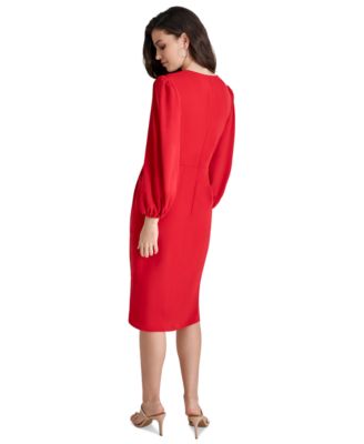 macy's red long sleeve dress Macy's Red Long Sleeve Dress Discount