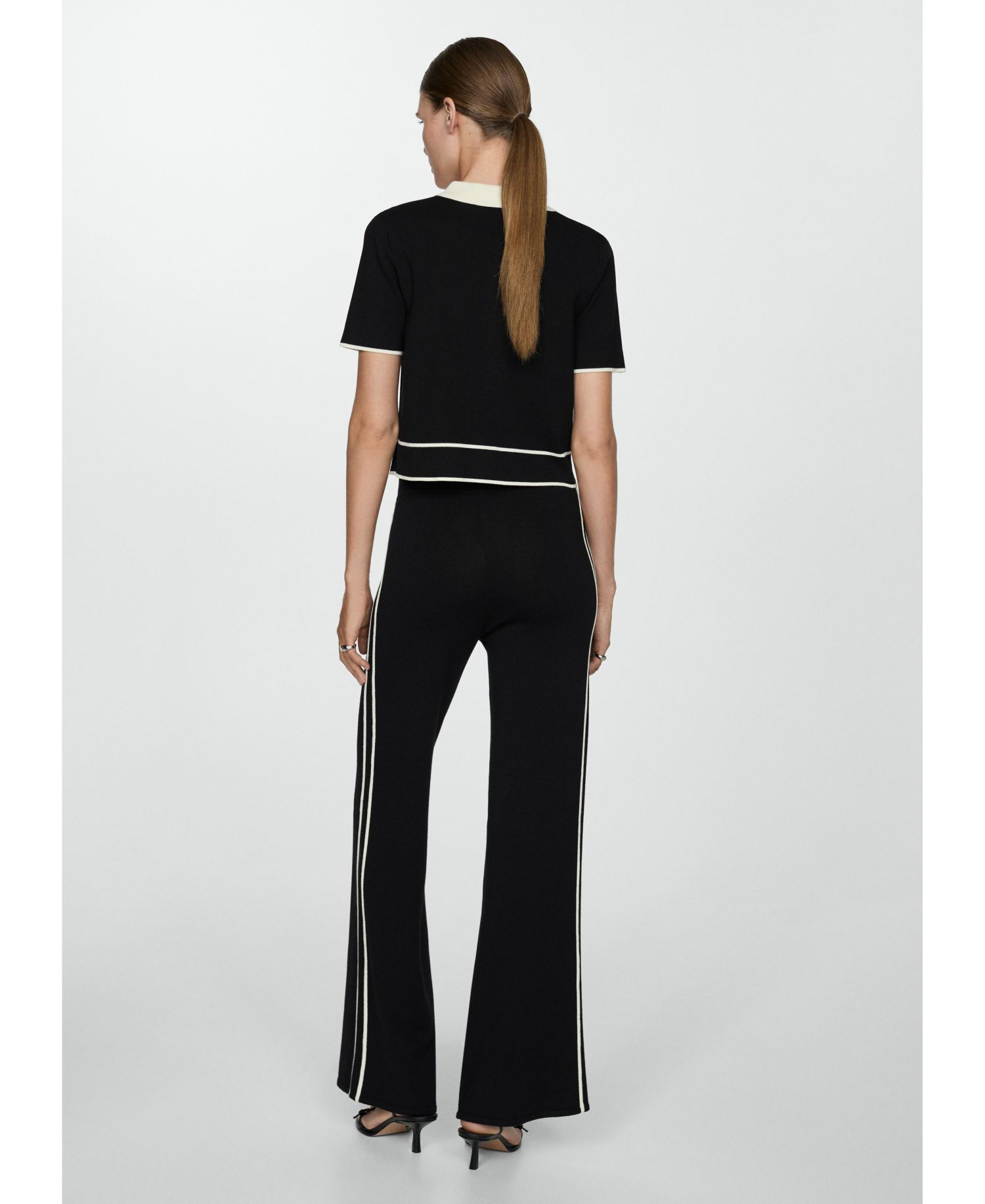 Women's Contrasting Stripes Knitted Pants