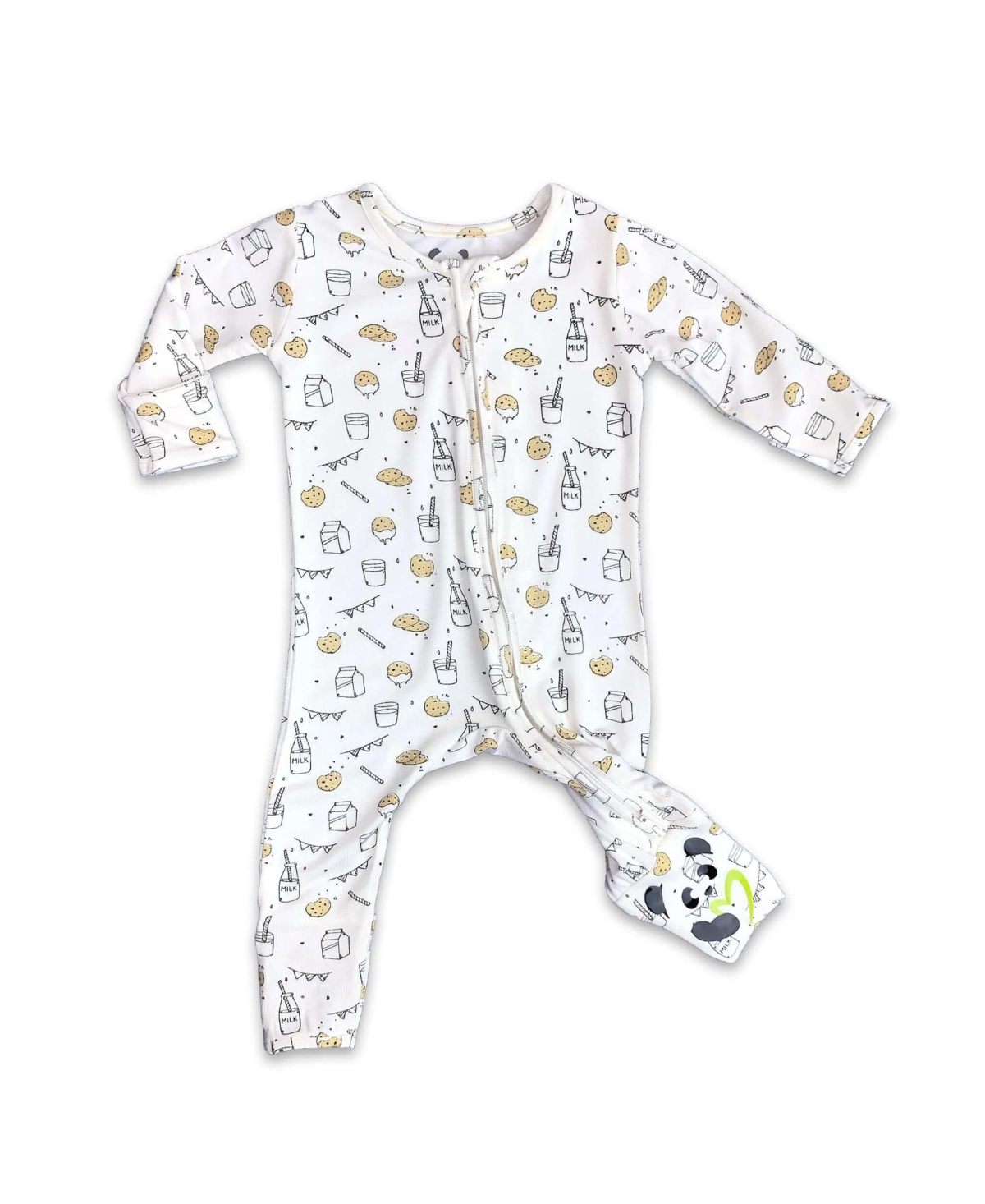 BELLABU BEAR UNISEX BABY MILK AND COOKIES ORIGINAL CONVERTIBLE FOOTIE 