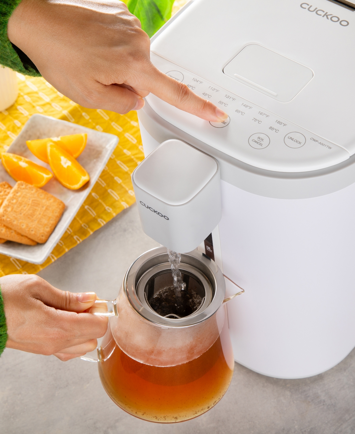 Cuckoo Hot Water Dispenser Warmer In Matte White