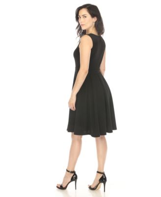 Women's Solid Fit and Flare Dress