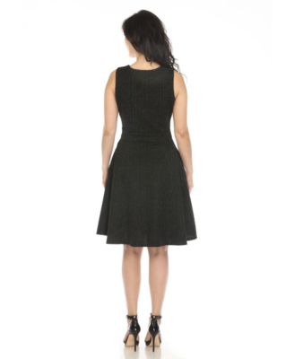 Women's Tweed Fit and Flare Dress
