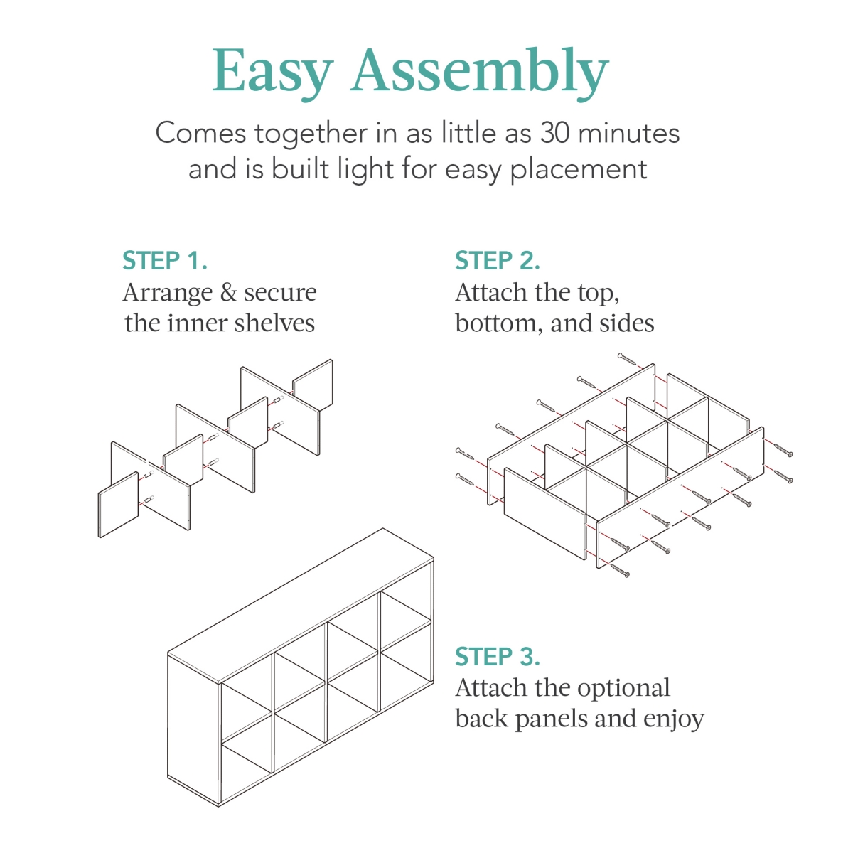 Best Choice Products 8-Cube Bookshelf, Display Storage System, Organizer w/ Removable Back Panels