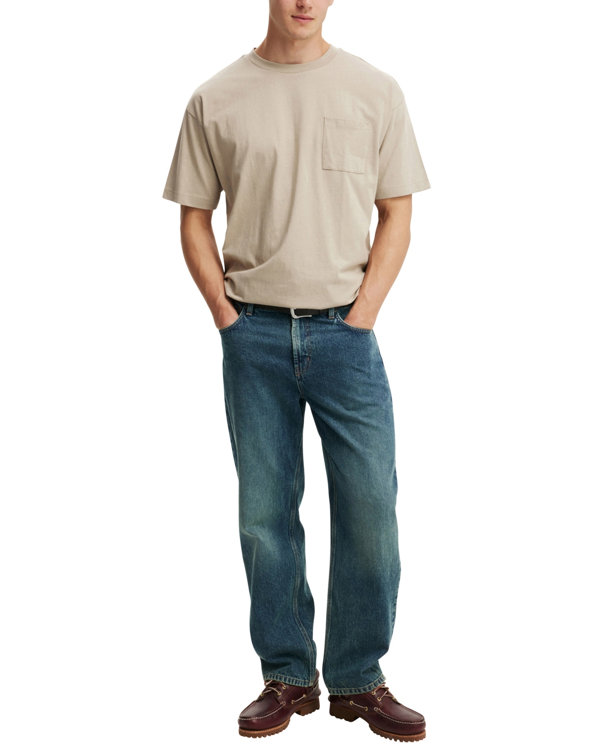 COTTON ON MEN'S BOX FIT POCKET T-SHIRT 