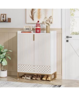 25-Pair 5-Tier Shoe Cabinet with Doors and Freestanding Storage Organizer for Bedroom, Hallway, Living Room