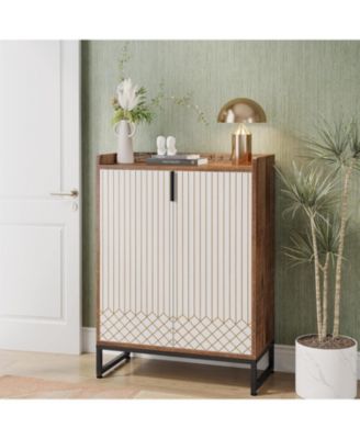 25-Pair 5-Tier Shoe Cabinet with Doors and Freestanding Storage Organizer for Bedroom, Hallway, Living Room