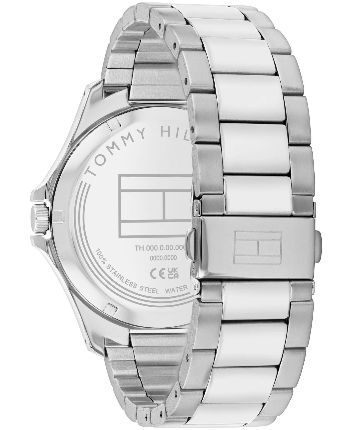 Мужские часы Tommy Hilfiger Quartz Silver-Tone Stainless Steel Bracelet Watch 42mm — фото 3