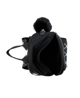 Jasper Rhinestone Pom Pom Backpack