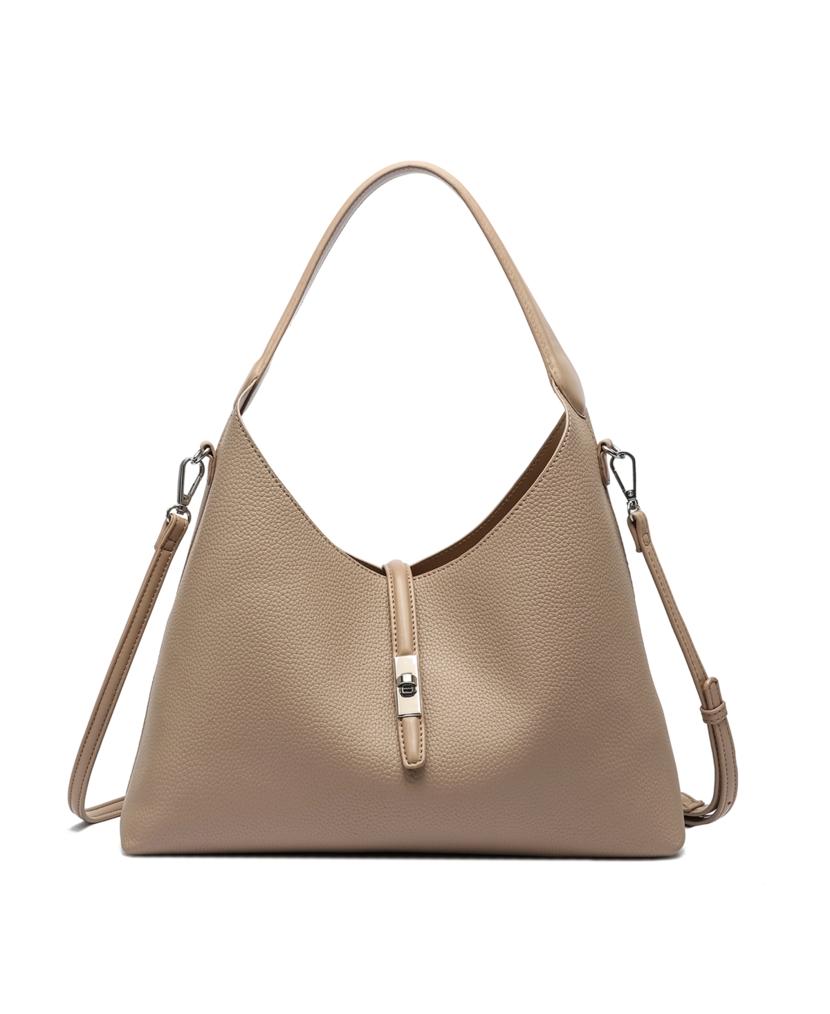 Sienna Hobo Pebble Shoulder Bag - Taupe