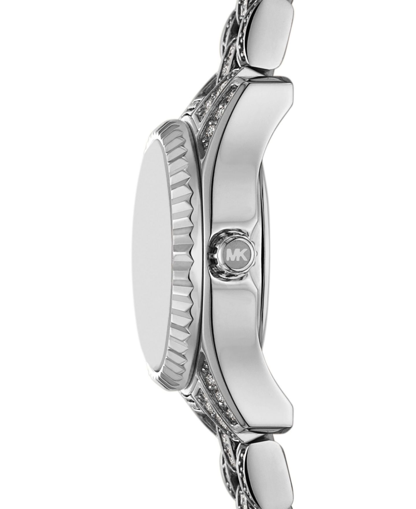 Женские часы Michael Kors Lexington Three-Hand Silver-Tone Stainless Steel Watch 19mm — фото 2