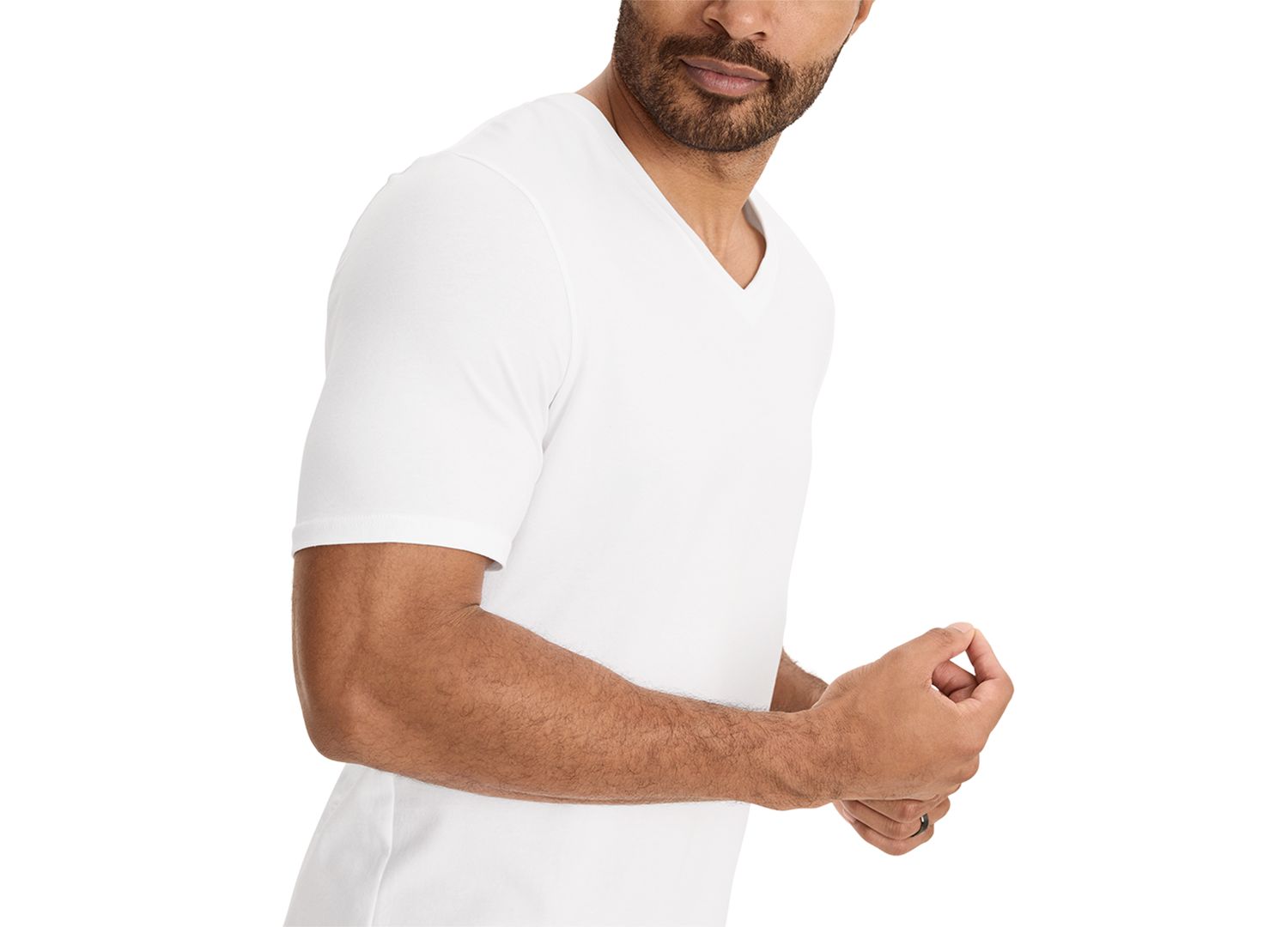 Men's Stretch Short-Sleeve V-Neck T-Shirts, Pack of 3