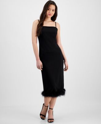 RACHEL Rachel Roy - Women's Delilah Feather-Hem Midi Dress