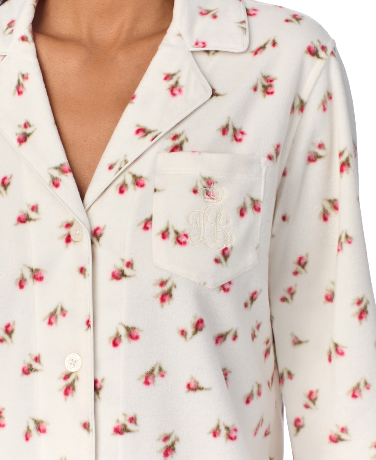 Lauren Ralph Lauren Petite Printed Fleece Pajama Set