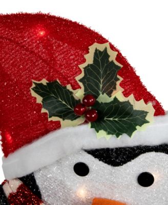 41.25" Lighted Ice-Skating Polar Bear and Penguin Outdoor Christmas Decoration