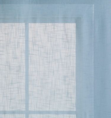 Coordinating 4 Piece Geometric & Solid Curtain Set - 38 in. W x 96 in. L, Aqua