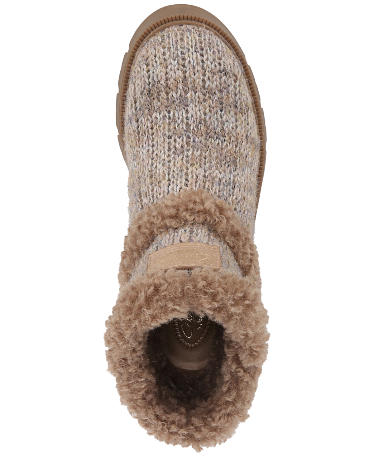 Circus Ny By Sam Edelman Clare Cozy Knit Lug-sole Booties In Natural Multi,nutmeg