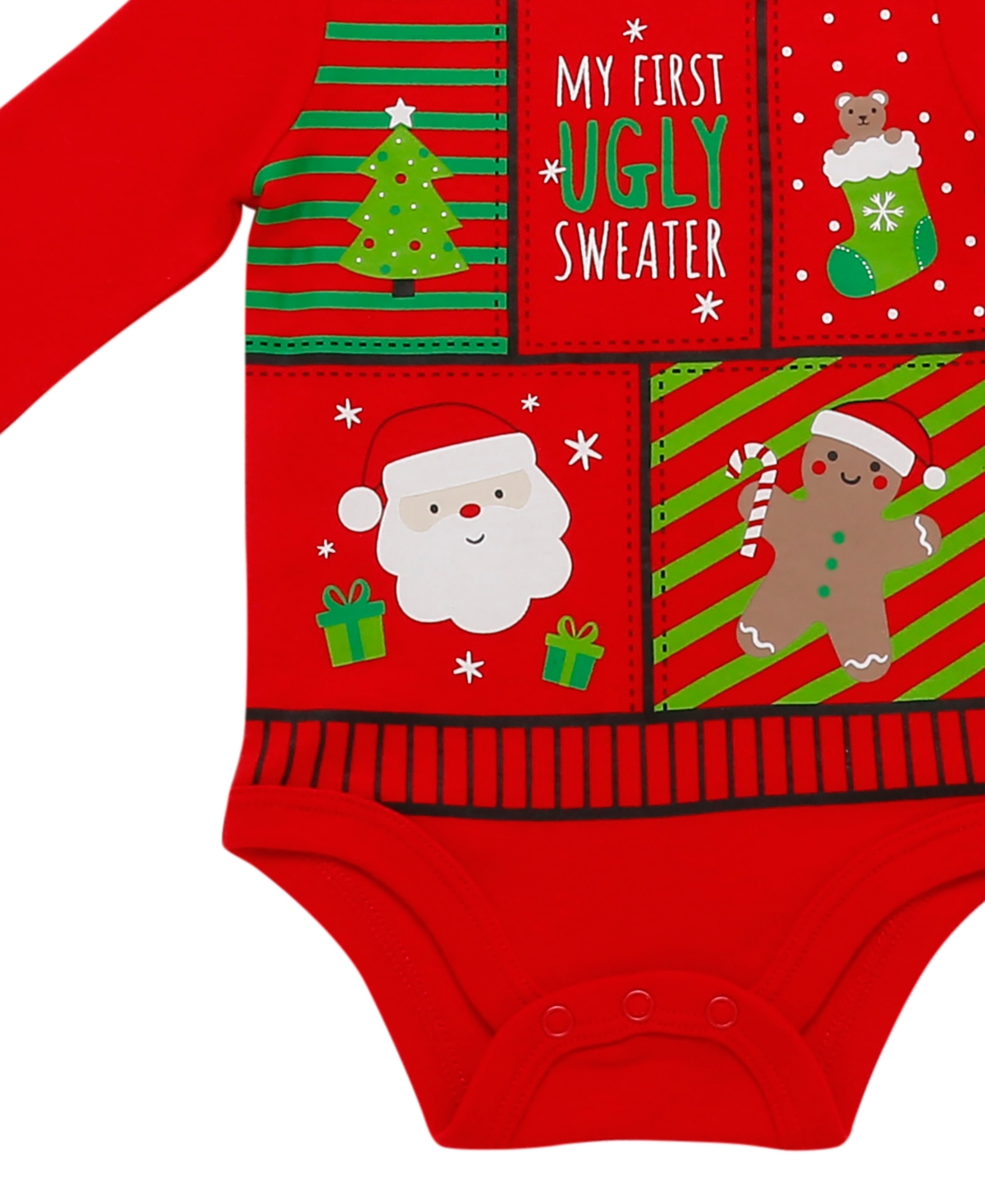 Baby Starters Baby Boys & Baby Girls My 1st Ugly Holiday Sweater Bodysuit In Red